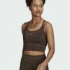 Adidas Performance HIIT 45 SECONDS CROCO CROP - Top - Brown Black -adidas Performance Shop f9d92a2db6fe4d7f9625474e39bfba16