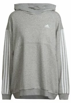 Adidas Performance ESSENTIALS 3-STRIPES (MATERNITY) - Hoodie - Grey -adidas Performance Shop fc15dff653d44b88ae9d274b66a08e43