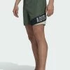 Adidas Performance WORDING - Swimming Shorts - Green -adidas Performance Shop fc811ac82fbc4486950d38cbbcfa1f6b