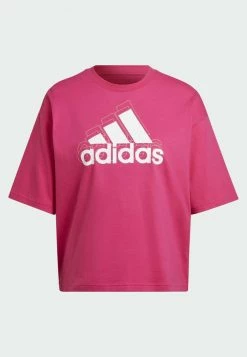 Adidas Performance ESSENTIALS LOGO LOOSE FIT CROP - Print T-shirt - Pink -adidas Performance Shop fca7a5d882d14c1e9ef0a5b12413a382