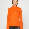 Adidas Performance FAST HALF-ZIP LONG SLEEVE - Long Sleeved Top - Orange -adidas Performance Shop ff274a2bd3ad40d0840fef8c16fdf288