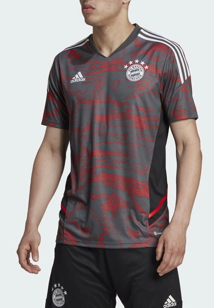 Adidas Performance FC BAYERN MÜNCHEN EU TRAININGS JERSEY - Sports T-shirt - Red/grey Six 6 Adidas Performance FC BAYERN MÜNCHEN EU TRAININGS JERSEY - Sports T-shirt - Red/grey Six - Image 4