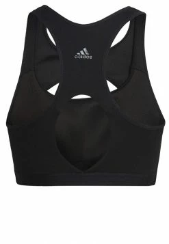 Adidas Performance COREFLOW STUDIO WIND - Medium Support Sports Bra - Black Carbon -adidas Performance Shop ffb3ab09bd3544fe8fdbc041a8bcce96
