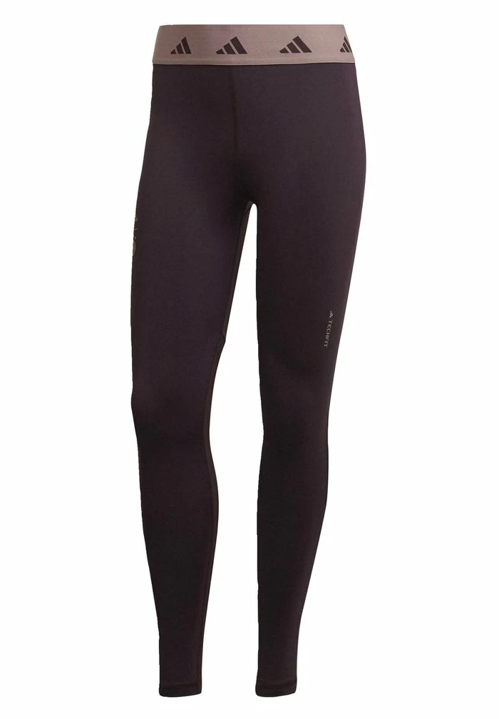 Adidas Performance Leggings - Trousers - Shadow Maroon Purple 5 Adidas Performance Leggings - Trousers - Shadow Maroon Purple - Image 3